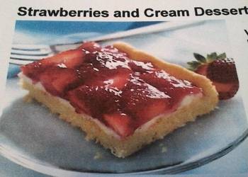 Without Fail Making Recipe Strawberries  Cream Dessert Squares Restaurant Style