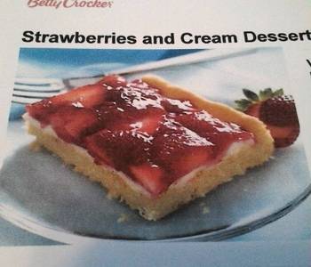 Update, Cooking Recipe Strawberries  Cream Dessert Squares Delicious Nutritious