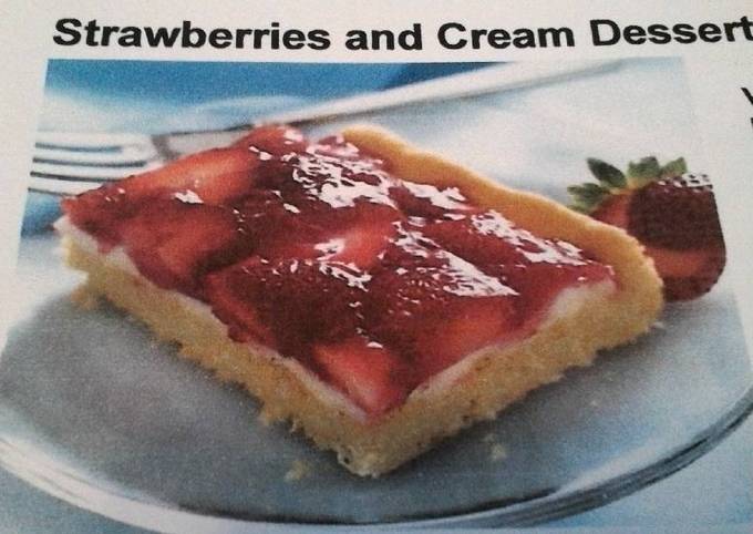 Simple Way to Prepare Homemade Strawberries &amp; Cream Dessert Squares