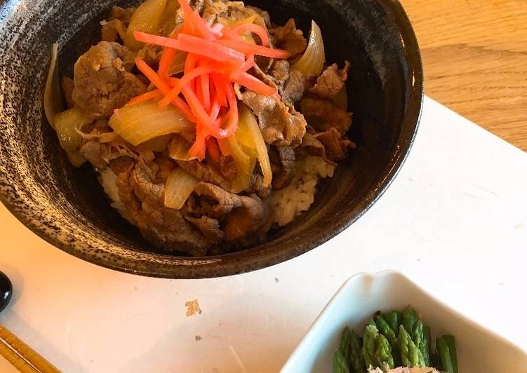 Step-by-Step Guide to Prepare Perfect Easy Gyudon, Beef Bowl