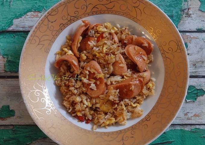 Recipe: Delicious Nasi Goreng Sosis