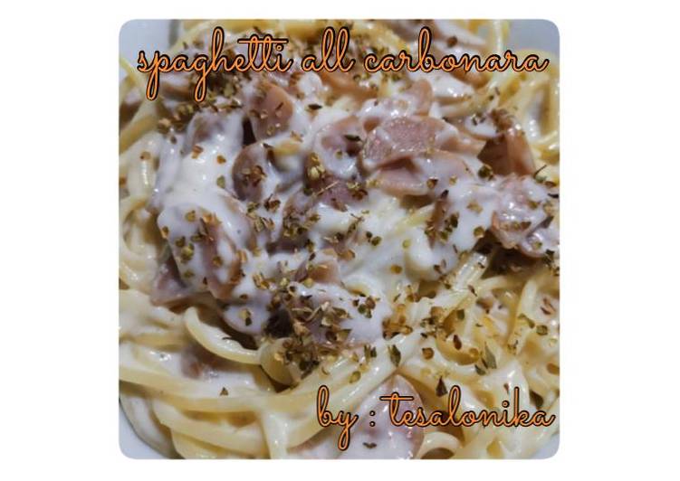 makanan Spaghetti Carbonara 🍝 Anti Gagal