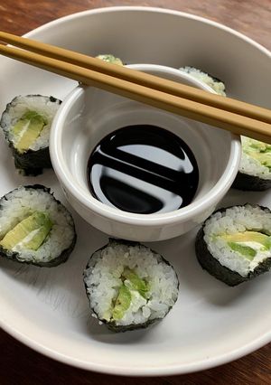 Une photo de Makis avocat fromage-frais