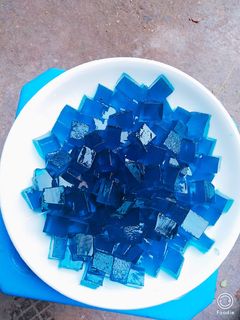 Hình của món Thạch hoa đậu biếc.