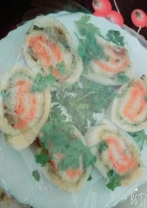A picture of Pinwheel sandwiches.