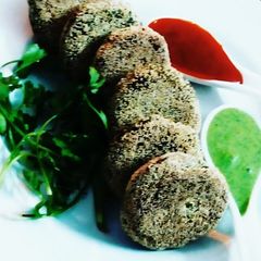 A picture of Palak Kabab.