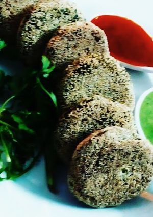 A picture of Palak Kabab.