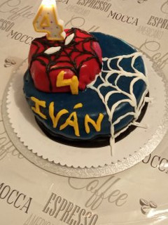Una foto de Tarta de cumpleaños "Spiderman"