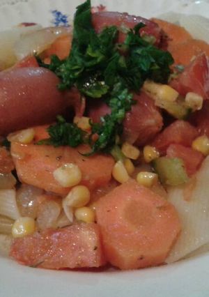 Una foto de Pasta primavera
