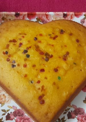 ডিম ছাড়া কাস্টার্ড টুটি ফ্রুটি কেক (Dim Chara custard tutti fruity cake recipe in Bengali) রেসিপির প্রধান ছবি