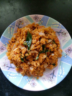 A picture of Leftover roti poha.