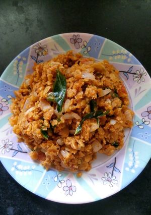 A picture of Leftover roti poha.