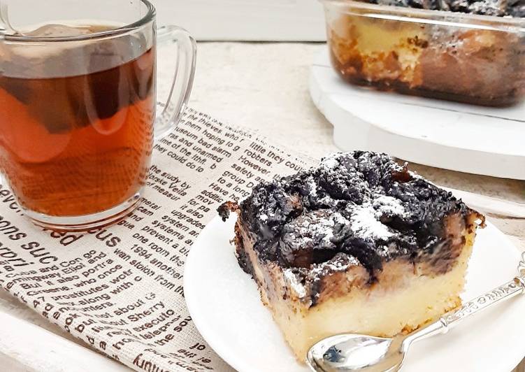 Puding Roti Coklat Pisang