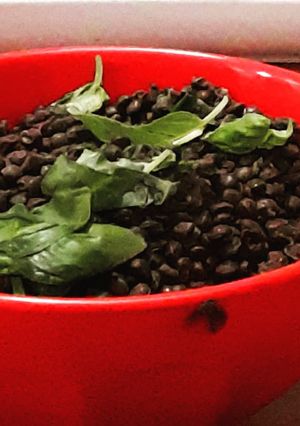 Une photo de Dhal de lentilles béluga
