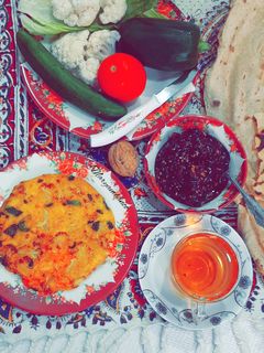 عکسی از دستور املت گل کلم