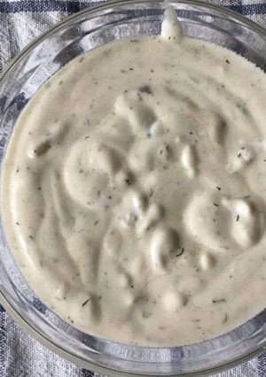 Une photo de Sauce mousseline au galotyri citron et aneth