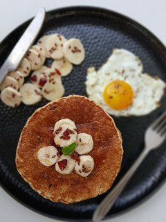 A picture of Wheat Flour/Oats Flour Pancakes.