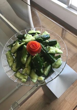 Hình của món Dưa leo đập vừng.