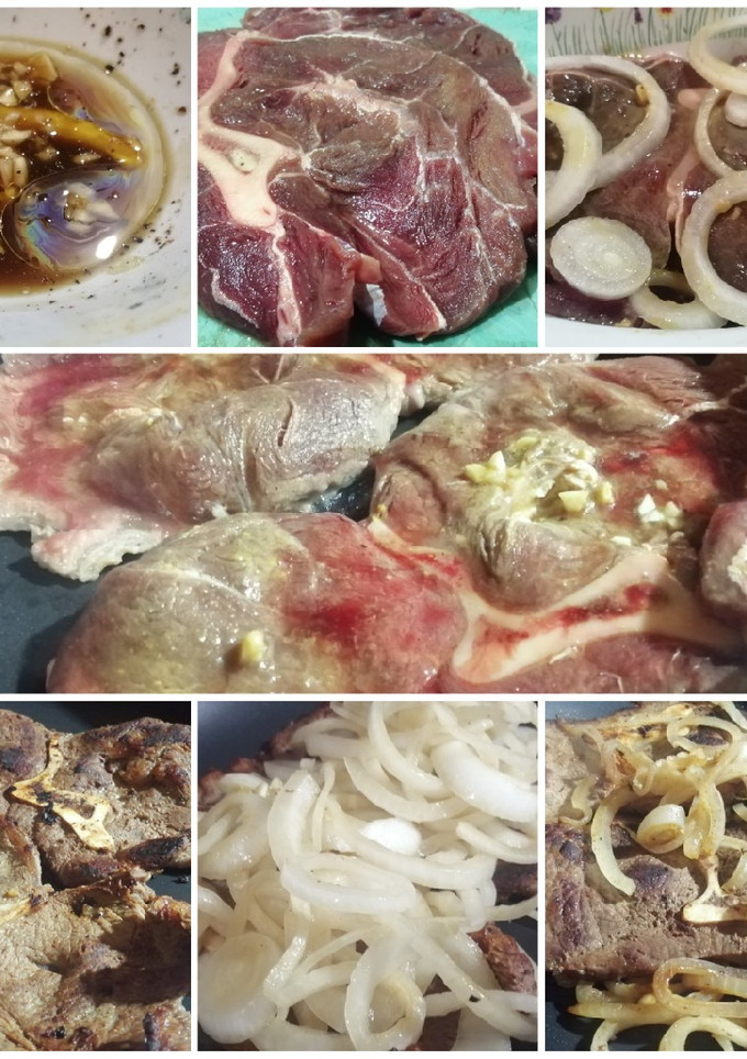 Una foto de Chuleta de Res Encebollada (fácil de hacer)