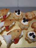 Figuras de pasteles en hojaldre