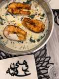 سلمون بالكريمة والسبانخ سهلة ويميييييييييي