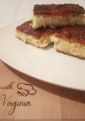 O poză a rețetei Plăcintă cu brânzeturi fără foi sau aluat.