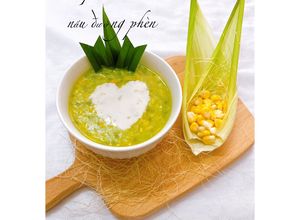 Hình của món Chè Bắp Đậu Xanh Lá Dứa.