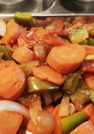 Une photo de Wok de légumes sauce aigre douce 100% maison