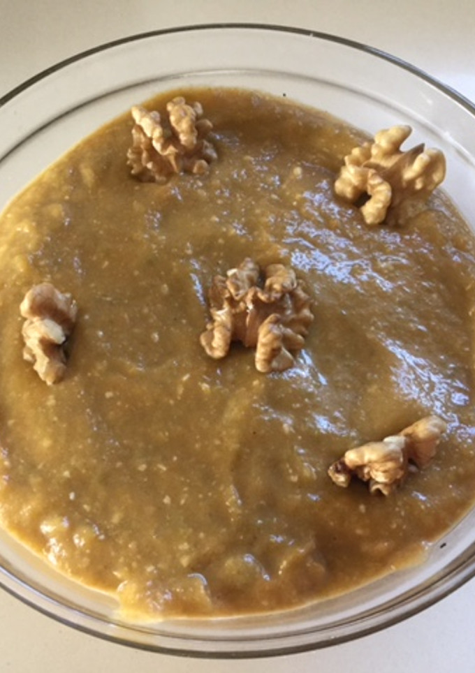 Una foto de Puré de verduras con nueces