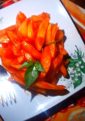 A picture of Homemade chips(Ketchups)#recipemarathon.