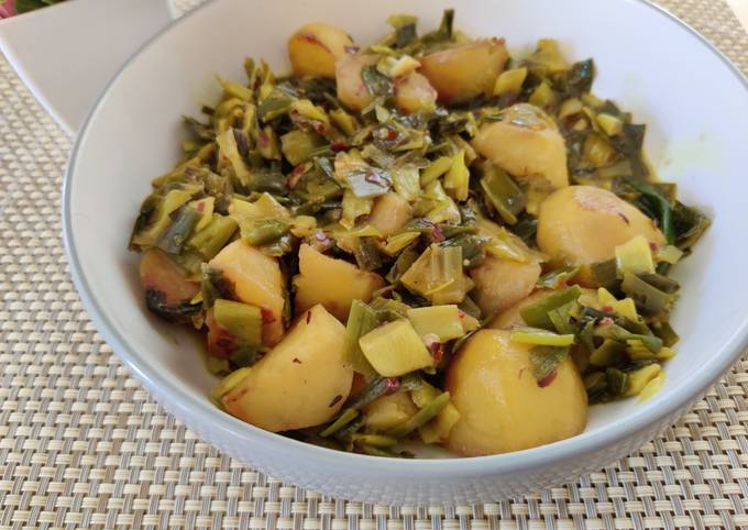 3 spice spring onion potatoes