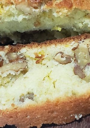Una foto de Budín de nueces