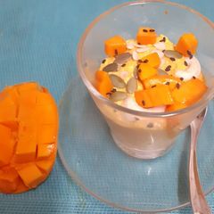 A picture of Mousse de Mango Or Mango Fool (No Cook Recipe).