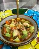 Pozole de garbanzos al estilo @jauregrill