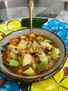 Una foto de Pozole de garbanzos al estilo @jauregrill