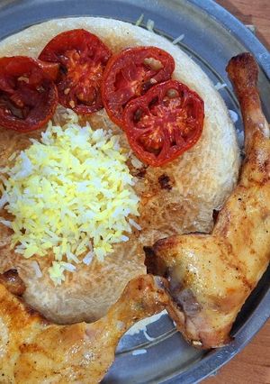 عکسی از دستور مرغ تندوری در فر