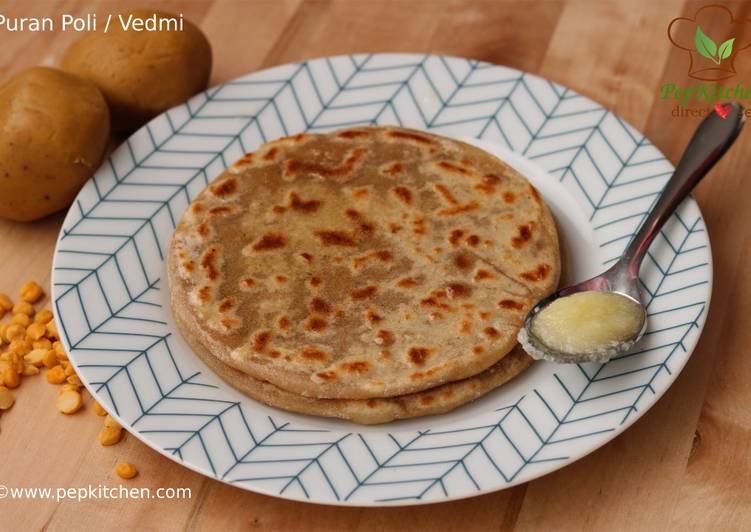 Recipe of Any-night-of-the-week Puran poli / Vedmi