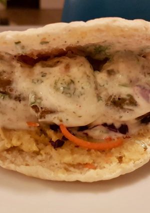 Une photo de Sandwich pita aux falafels (version hiver)