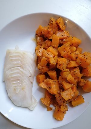 Une photo de Dos de cabillaud butternut au miel 🍯