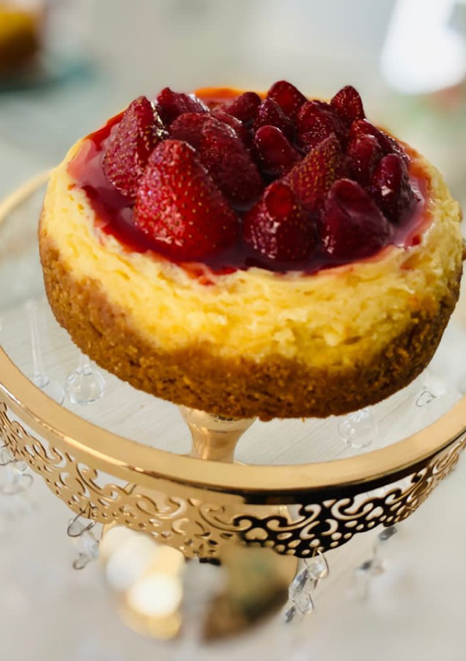 Una foto de New York cheesecake