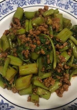 รูปของ ผัดผักบุ้งพริกแกงหมูสับ(คีโต)