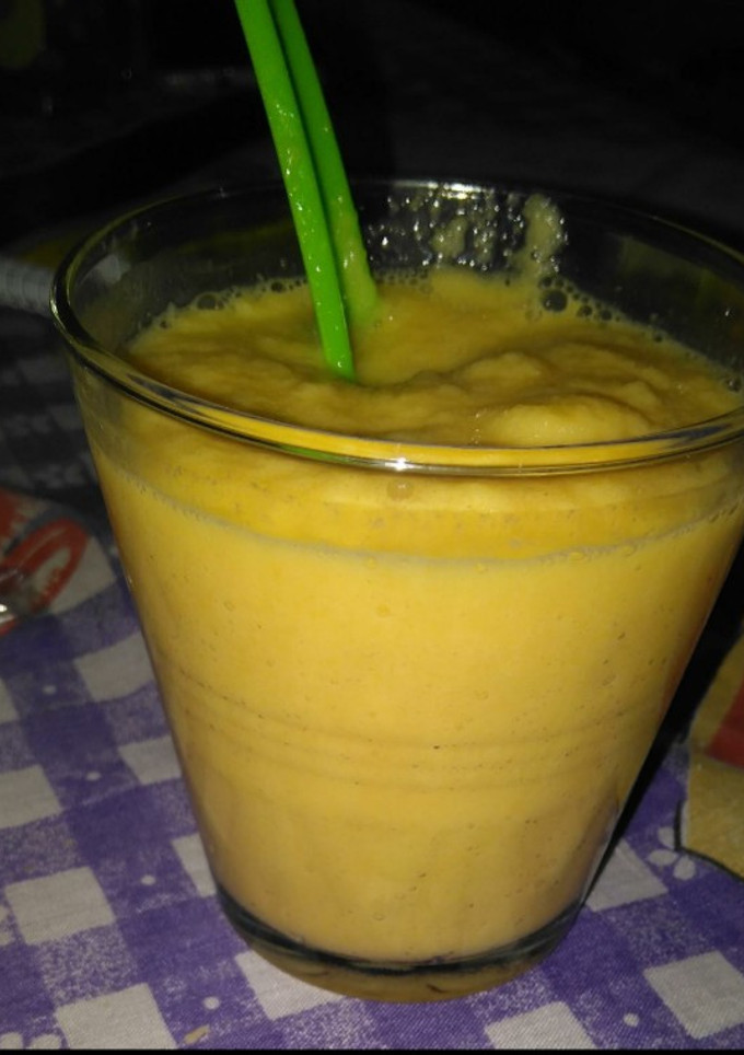 Una foto de Smoothie de melocotón y manzana