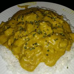 A picture of Brad's ez pork with curry gravy.