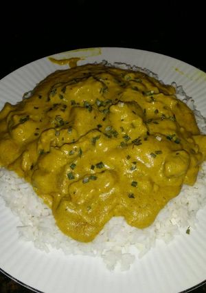A picture of Brad's ez pork with curry gravy.