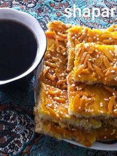 عکسی از دستور شیرینی ملکه بادام