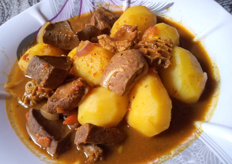 Easiest Way to Prepare Speedy Offals peppered soup with potatoes