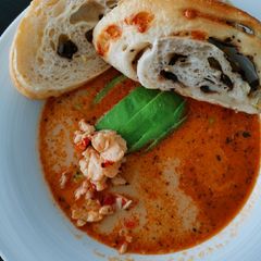 A picture of Lobster bisque.
