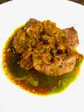 Laghetto alpino con capriolo, porcini e Matcha