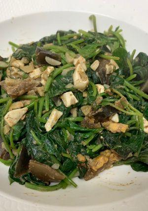 金銀地瓜葉 的食譜成品照片