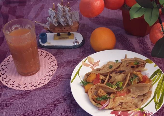 How to Make Gordon Ramsay Backed Pumpkin Cauliflower and Beans Tikka Roll